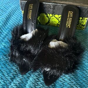 Cape Robbin Black Plush heels